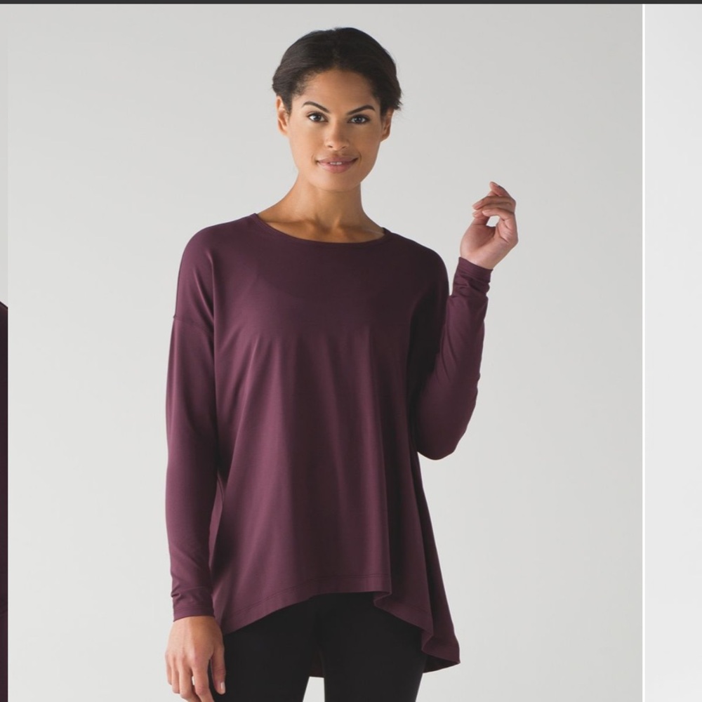 Lululemon City Bound Long Sleeve Top - Bordeaux Drama
